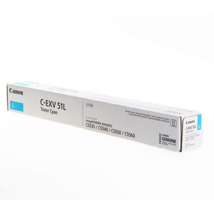 Canon C-EXV51L Toner Cyan 26.000 oldalkapacitás