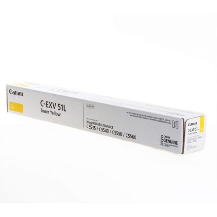 Canon C-EXV51L Toner Yellow 26.000 oldal kapacitás