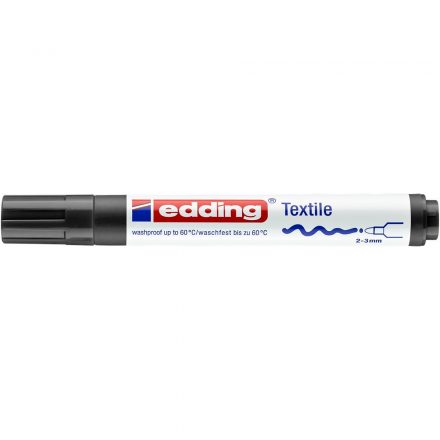 Textilfilc 2-3mm kerek EDDING 4500 fekete