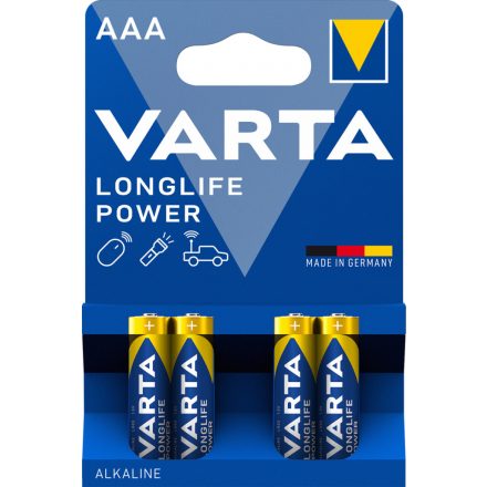 ELEM AAA MIKRO LR03 VARTA LONGLIFE POWER 4DB/CSOMAG