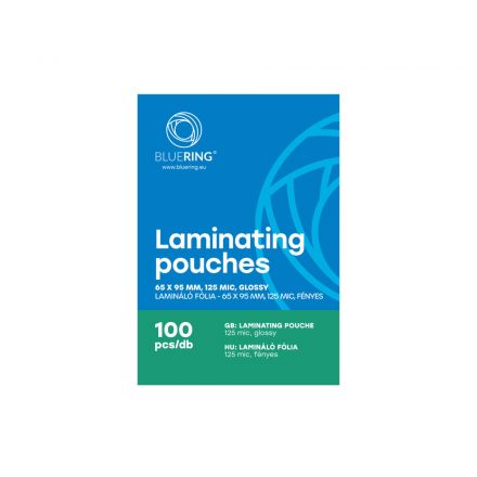 Lamináló fólia A4, 100 micron öntapadó hátlappal 50db/doboz, Bluering®,