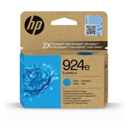 HP 4K0U7NE Tintapatron Cyan 800 oldal kapacitás No.924e EvoMore