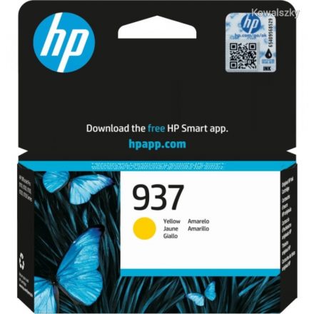 HP 4S6W4NE Tintapatron Yellow 800 oldal kapacitás No.937