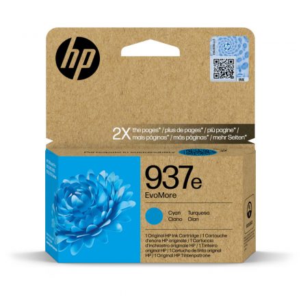 HP 4S6W6NE Tintapatron Cyan 1.650 oldal kapacitás No.937e EvoMore