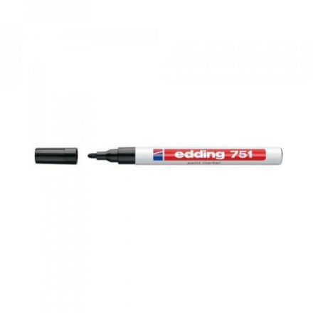 Lakkmarker 1-2mm, kerek Edding 751 fekete 