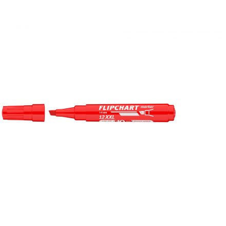 Flipchart marker vízbázisú 1-4mm, vágott Artip 12XXL piros 