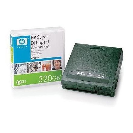 HP Super DLTtape™ I 220-320 GB kapacitású, előcímkézett adatkazetta (20 db-os csomag)