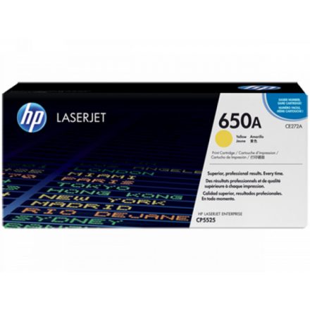 HP CE272A Toner Yellow 15.000 oldal kapacitás No.650A