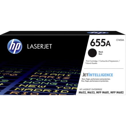 HP CF450A Toner Black 12.500 oldal kapacitás No.655A