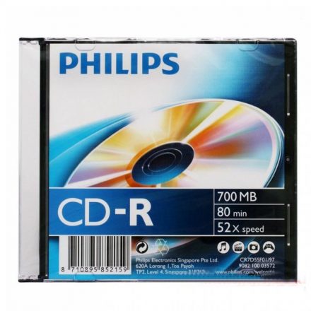 CD-R 700MB 52-56X SLIM TOKOS PHILIPS