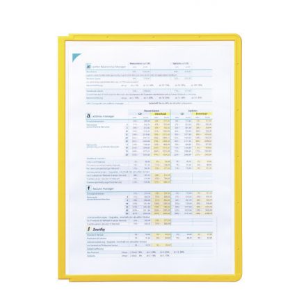 Bemutatótábla panel, A4, 5 db/csomag, Durable Sherpa sárga