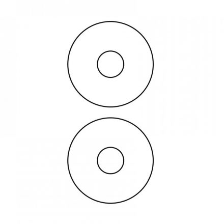 Etikett címke, CD-hez 117mm100 lap, 2 címke/lap 
