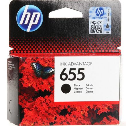 HP 655/CZ109AE TINTAPATRON BLACK EREDETI