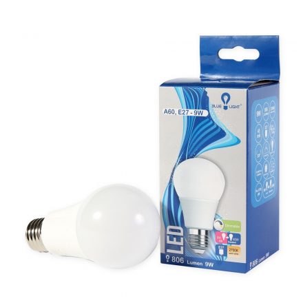 Led 9W E27 806 lm 2700k dimmelhető, Blue Light