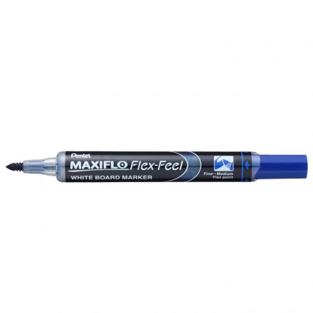 Táblamarker 1-5mm,hajlékonyhegyű, PENTEL Maxiflo Flex Feel kék 