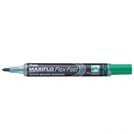 Táblamarker 1-5mm,hajlékonyhegyű, PENTEL Maxiflo Flex Feel zöld 